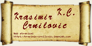 Krasimir Crnilović vizit kartica